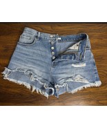 Pacsun Women&#39;s Vintage High Rise Distressed Booty Shorts Size 25 Button ... - €12,00 EUR