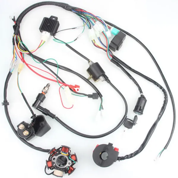 Full Complete Electrics Wiring Harness CDI STATOR 6 Coil For Motorcycle ATV Quad - £138.52 GBP