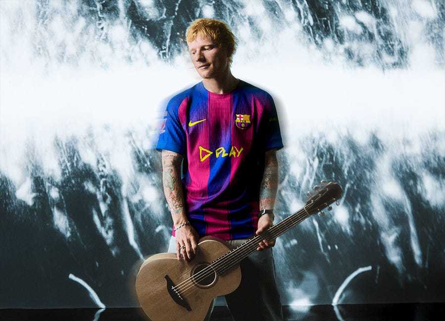 Barcelona ED SHEERAN El Clasico Special Edition Home Shirt Jersey 25-26  Item image 3