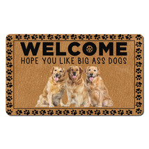 Funny Golden Dog Pet Lover Doormat Hope You Like Big Ass Dogs Welcome Ma... - £31.10 GBP