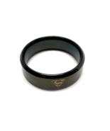 Black Inlaid Stainless Steel Superman Band Mens Size 8 Ring - $181.54 MXN