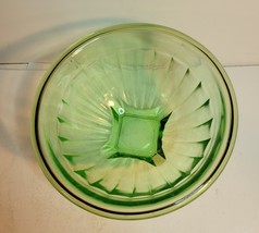Green Uranium Glass Ribbed Small Mixing Bowl image 3