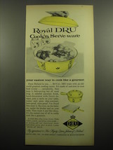 1960 Royal Dru Cook&#39;n Serve-ware Ad - your easiest way to cook like a gourmet - £11.82 GBP