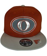 Ohio O Oval Style Cotton Snapback Baseball Cap (Red/Light Gray) - £11.94 GBP