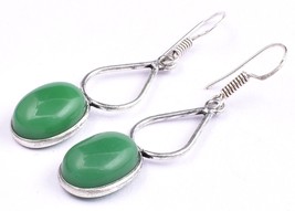 925 Argent Sterling Tourmaline Pierre Précieuse Main Pendantes Oreilles Femmes - £35.93 GBP+