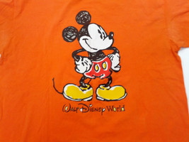 Walt Disney world orange with large mickey mouse graphics T-shirt size 2X - $21.73