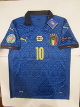 Lorenzo Insigne Italy 20/21 Euro Final Stadium Blue Home Soccer Jersey 2020-2021 - £67.94 GBP