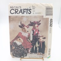 Vintage Sewing PATTERN McCalls Crafts 4532, Christmas Guests 1989 Reindeer Stuff - $28.06
