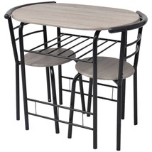 Modern Kitchen High Breakfast Bar Set With 2 Stools Chairs Seats &amp; Dinin... - $145.05