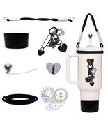 Stanley Cup Accessories Set Silicone Boot Handle Strap Straw Cover Charms - $178.97 MXN