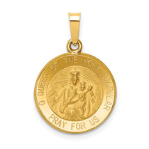 14K Queen Of The Holy Scapular Reversible Medal Hollow Pendant XR1265 - $201.20