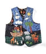 Noahs Ark Vest Handmade Vintage Handcrafted Reversible Grandma Core One ... - $60.91 CAD