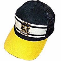 United States US Army Star Low Crown Polo Black Mesh Trucker Baseball Cap Hat - £16.05 GBP