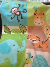 Garanimals Plush Thick Jungle Animal Baby Blanket Giraffe Tiger Monkey E... - $14.84