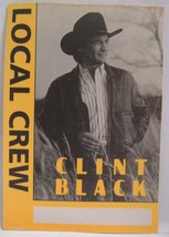 CLINT BLACK - VINTAGE ORIGINAL CLOTH TOUR CONCERT BACKSTAGE PASS - €8,61 EUR