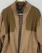 ORVIS Jacket Wool Full Zip Shooting Hunting Brown Plaid Lined Men’s Medium - $49.99