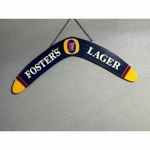 FOSTER&#39;S LAGER HANGING PUB SIGN DOUBLE SIDED WOODEN BOOMERANG LARGE NICE... - £54.79 GBP