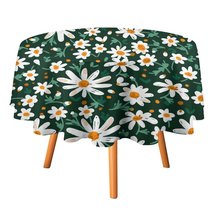 Mondxflaur Spring Flowers Tablecloth Round Kitchen Dining for Table Decor Home - £12.74 GBP+