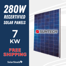 7kW Used Suntech Power STP280-24/Vd 280W 72 Cell Poly 280 Watt Solar Panels - $2,000.00