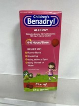 Children&#39;s Benadryl Cherry Allergy Syrup 4-6 Hours Doses - 8 Oz 6/25 - $5.04