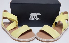 Sorel Ella II Size US 6 M EU 37 Women&#39;s Suede Stretch Strappy Sandals Sunnyside - £29.03 GBP