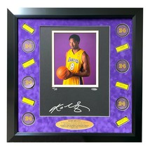 Kobe Bryant Autographed &amp; Final Lakers Game Used Confetti Framed #D 1/1 UDA COA - £4,745.20 GBP