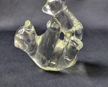 Art Glass Mom &amp; Baby Bears Paperweight Sun-catcher Figurine Action Inter... - £7.90 GBP