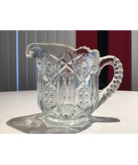 Vintage Clear Crystal Cut Glass Syrup/Creamer Pitcher 50s 60s - $7.91