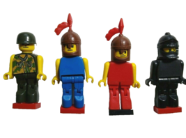 Robot Toy Figures Plastic War Combat Action Moving Parts Lot Of 4 Blockheads - £6.47 GBP