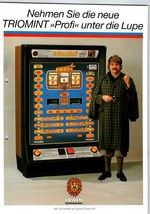 Lowen Triomint Profi Slot Machine Flyer Original German Text Vintage 2 S... - £23.63 GBP
