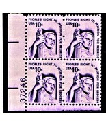 U S Stamps - 10 Cent Stamps plate block People&#39;s Right to Petition for R... - £2.39 GBP