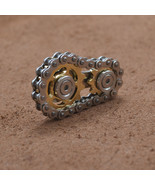 Hot Sale Bicycle Chain Gear Fidget Spinner Gold Plating Sprockets - £23.42 GBP