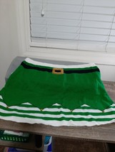 Christmas Mini Skater Skirt, 3xl Green and White,knee high socks, jingle Bells - $39.48