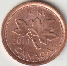 2010 Canadian one cent Queen Elizabeth 2nd Rest in peace coin Age 14 KM#490a Buy - £1.51 GBP