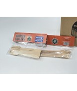 Jack Camping Wood Cutlery Eco-Friendly Forks 24 packs of 10 each NIP - £19.82 GBP