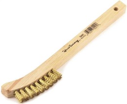 NEW FORNEY 70491 WELDING BRASS 8 5/8&quot; WIRE BRUSH WOODEN HANDLE 8910986 - £11.00 GBP