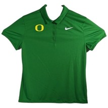 Oregon DUCKS Womens Soccer Polo TEAM ISSUED Nike Shirt Green Long Sleeve - $34.77