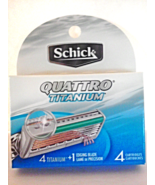 New Schick Quattro Titanium Cartridges 4 Blades + 1 Edging Blade 4 Count... - £7.57 GBP