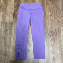 Peloton Solid Purple Essential Capri Leggings Basic Cycle Pants Size Small - £27.54 GBP