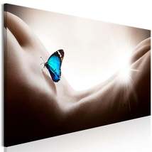 Tiptophomedecor Stretched Canvas Still Life Art - Woman And Butterfly - Stretche - £70.88 GBP+
