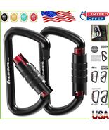 Versatile 3 Inch D-Shape Carabiner Clips - Strong Aluminum, 2 Pack in 4 ... - $490.86 MXN