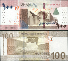 Sudan. Banknote 100 Sudanese pounds. 01.2019. Unc. Paper. Cat# P.NL - $7.41