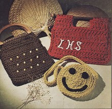 12 Vintage Crochet Macrame Cords African Daisy Evening Clutch Purse Patterns - £9.42 GBP