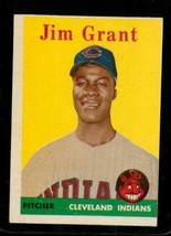 Vintage BASEBALL Trading Card TOPPS 1958 #394 JIM GRANT Cleveland Indians - £8.52 GBP