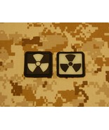 2 x Glow-In-The-Dark Radiation Fallout PVC Rubber Patches Toxic Radioact... - $203.62 MXN