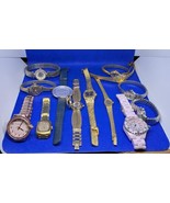 Mixed Lot Of 13 Watches Various Brands, Styles Working &amp; Non Working For... - $33.85 CAD