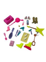 VTG 1990s Barbie Mattel Mixed Accessories Lot 20+ Items Shoe Hair Food DJ - £15.53 GBP