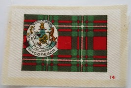 1910&#39;s Tobacco Silk Macgregor tartan flag # 14 in Series - $9.99