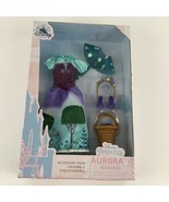 Disney Store Princess Aurora 11&quot; Fashion Doll Accessory Pack Sleeping Be... - $39.55