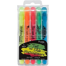 Twist and Glide Gel Bible Highlighters, 5 Pc Set Christian Art Gifts Twist and - £7.84 GBP